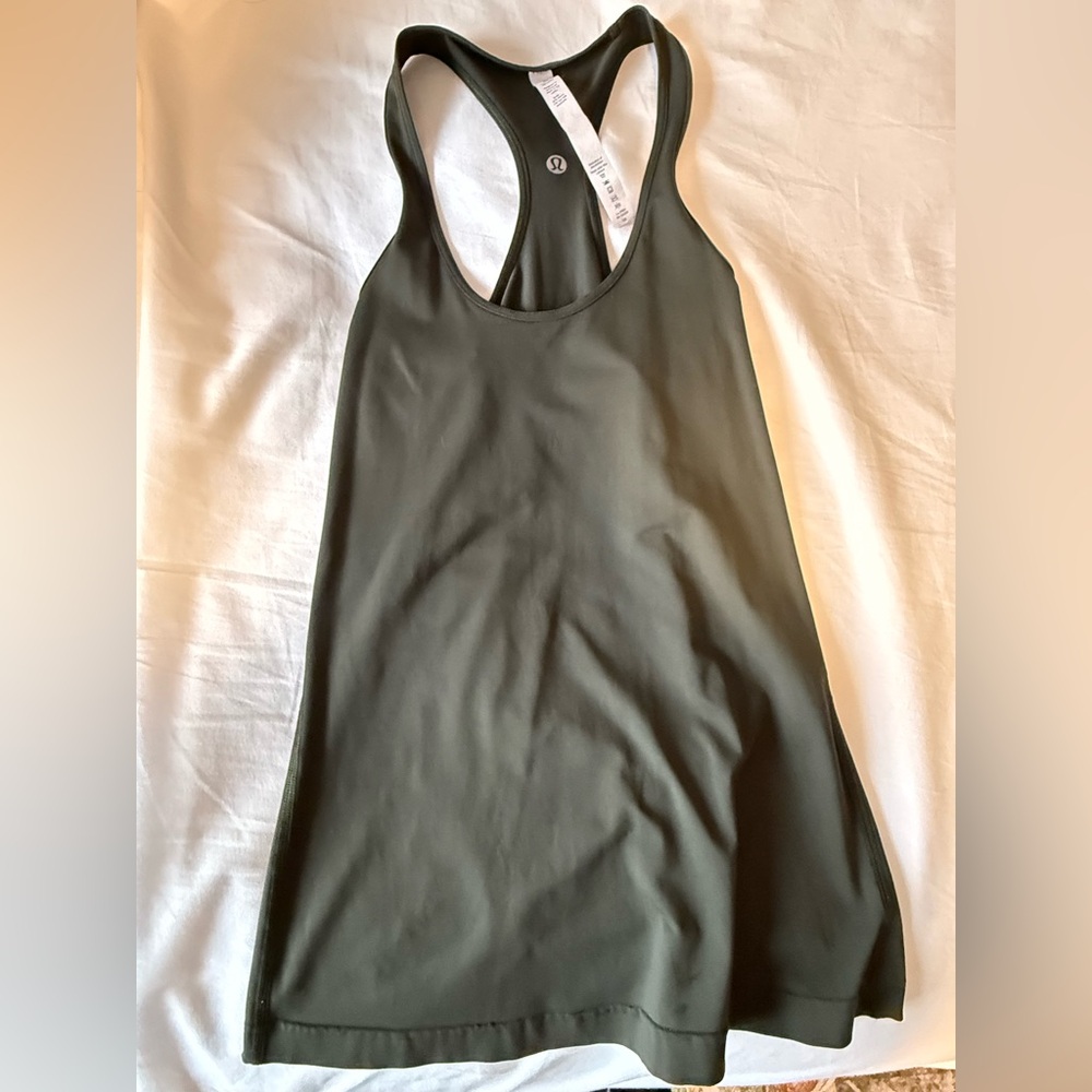 lululemon athletica Dark Green Racerback Tank Top